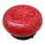 Antique Chinese 6” Carved Peony Cinnabar & Brass Lacquer Box in Mint Condition For Sale