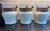 Three Mexican Talavera Style Glazed Pottery Canisters With Iron Hinged Lids For Sale - Image 10 of 11