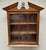 Vintage Solid Wood Hanging Wall Cabinet / Curio & Brass Eagle Finial For Sale - Image 17 of 17