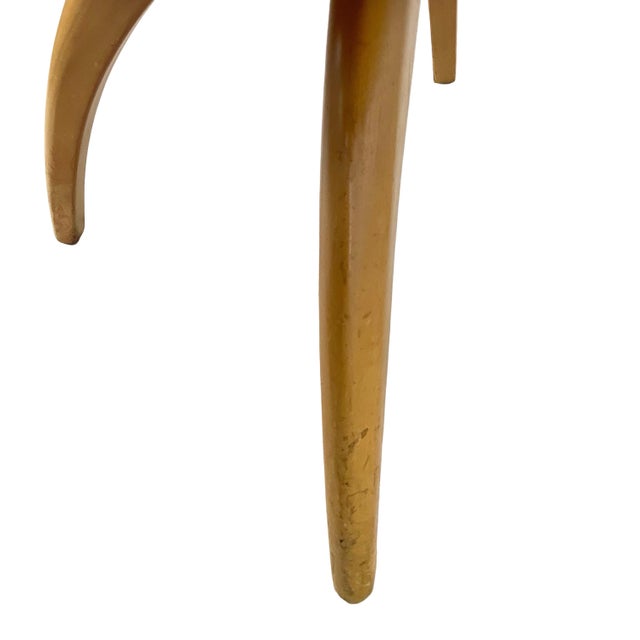Heywood-Wakefield Solid Birch Round Lazy Susan Coffee Table in Wheat For Sale - Image 13 of 18