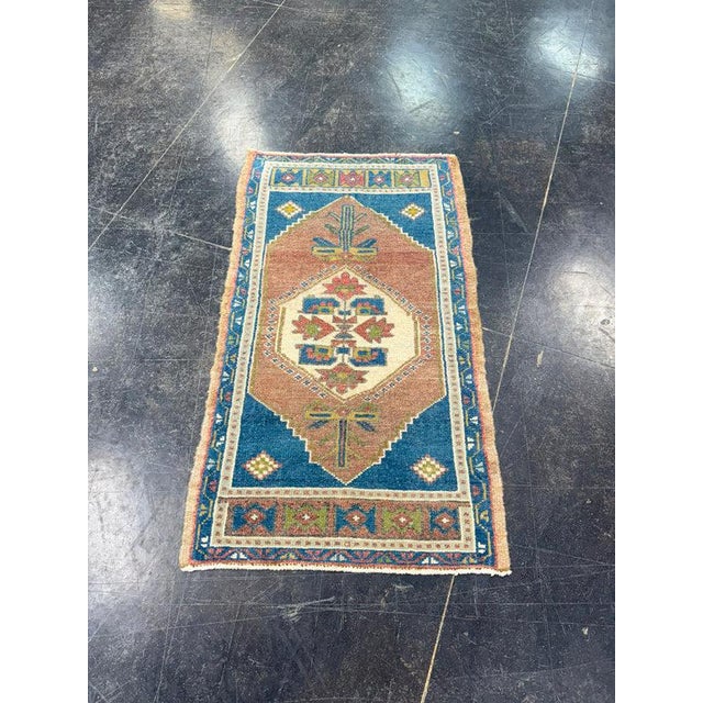 Turkish Mini Rug Oriental Hand Knotted Vintage Rug 1'9" x 3'2" #17896 Explore a curated collection of hallway runners,...