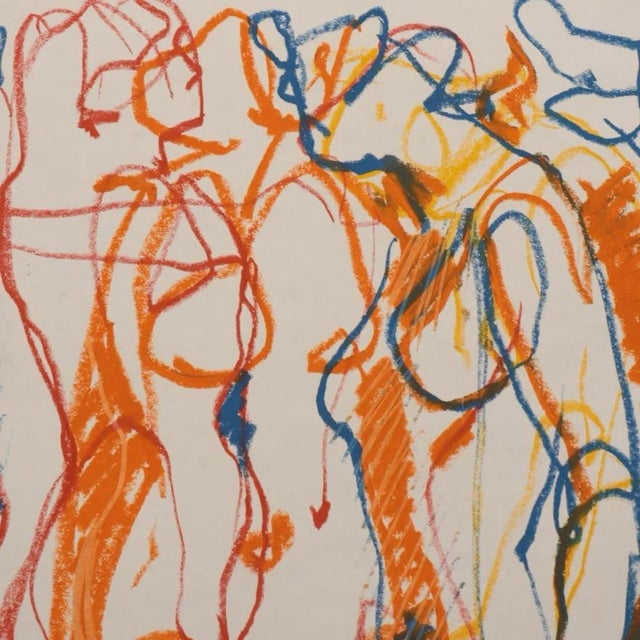 Figurative composition, 1980 Oil pastel on paper Signed to lower right Hailing from Ontario, Canada, Jack Meanwell began...