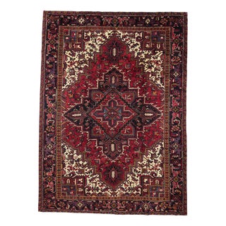 Heriz Rug with with Geometric Patterns For Sale