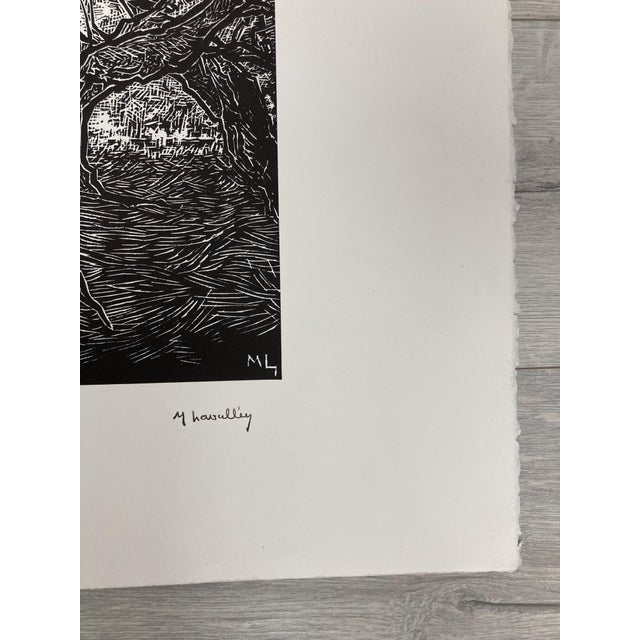 Monique Lavallée (1923-2000) The King of Alders Engraved wood, print on paper Signed lower right Titled bottom to center...