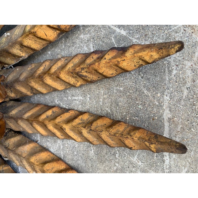 Mid-Century Modern Midcentury Sunburst Ceiling Fixture With Glass Tulip For Sale - Image 3 of 12