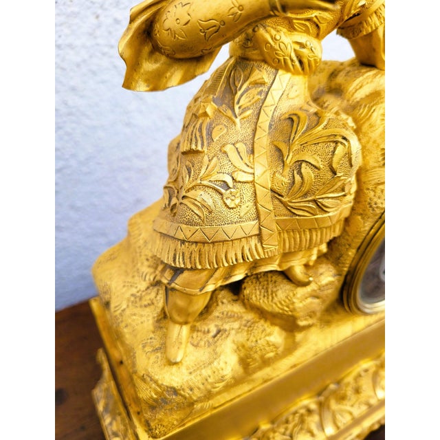 Gilt Bronze Clock with Chinese Bird, 19th Century For Sale - Image 14 of 18