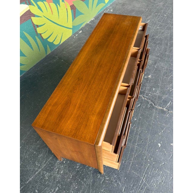 Wood Mid Century Bassett Outlook Niner W/ Mirror For Sale - Image 7 of 14