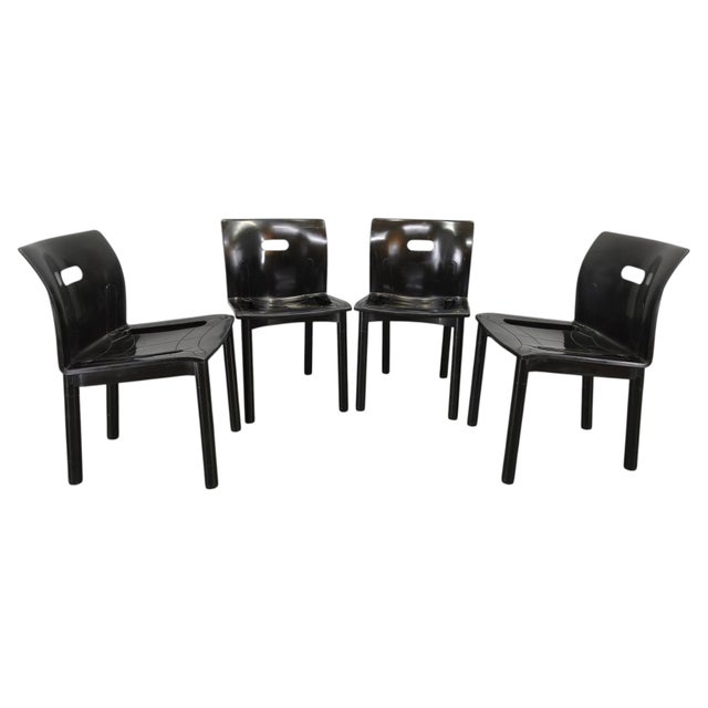 Model 4870 Chairs attributed to Anna Castelli Ferrieri for Kartell, 1980s, Set of 4 For Sale - Image 13 of 13