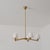 Vintage Italian Brass and Opaline Glass Chandelier, 1950s For Sale - Image 9 of 13