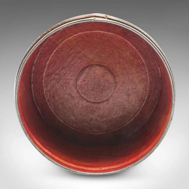 Animal Skin 1910's Antique Office Storage Pot For Sale - Image 7 of 8