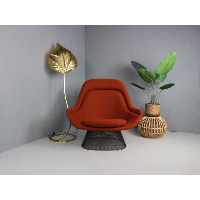 Early Bronze and Rust Red Lounge Chair by Warren Platner for Knoll, 1960s For Sale - Image 10 of 18