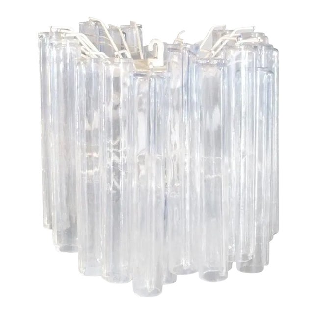 1970s Venini Italian Glass Tronchi Entry Chandelier For Sale