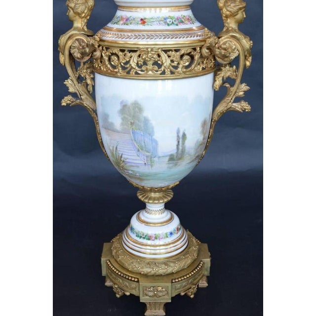 19th Century Bronze Figural Mounted Sevres For Sale In Los Angeles - Image 6 of 7