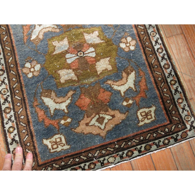 Mat size Persian Malayer rug from the early stages of the 20th century. Measures: 1'9" x 2'.