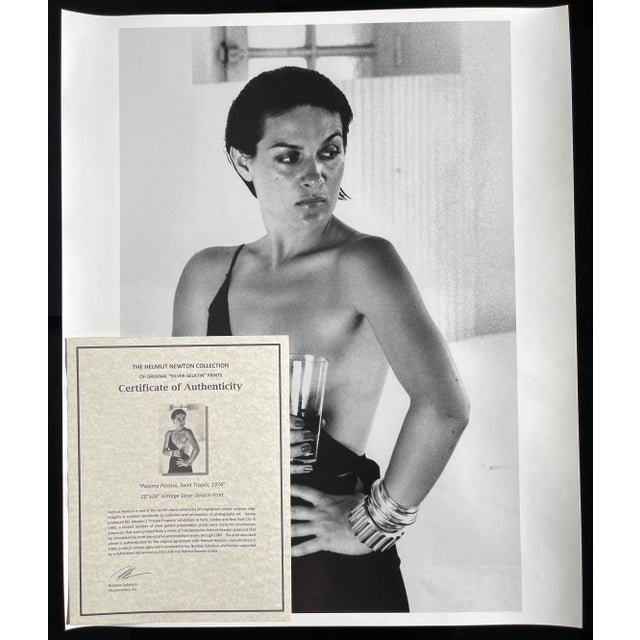 "Paloma Picasso, Saint Tropez 1973" 20x24 Vintage Silver Gelatin Print by Helmut Newton For Sale In Los Angeles - Image 6 of 7