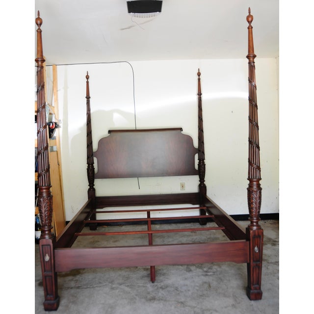 Ethan Allen Laurel Four Poster Bed Chairish
