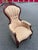 Victorian Mid 20th Century Vintage Gold Victorian Tufted Chair For Sale - Image 3 of 6