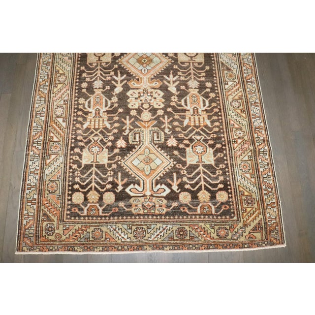 Textile Early 20th Century Brown Persian Kurd Bakhtiari - 4'3" x 6'7" For Sale - Image 7 of 9