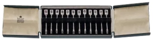 20th Century Silver Cased Cocktail Picks from Garrard, 1986, Set of 12