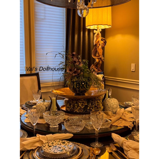 Set of 2 Green Lotus Flower Bombay Ginger Jars - A Pair For Sale In Seattle - Image 6 of 11