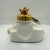 White Vintage 1980s White & Gold Victorian Style Rotary Dial Telephone, Made in Japan For Sale - Image 8 of 9