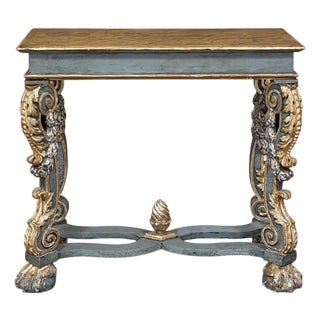 Early 19th Century Italian Baroque Faux-Sienna Marble Console For Sale