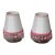 1970s Pair Silk Lamp Shades With Pink Fringes For Sale