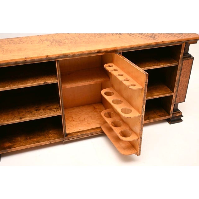 Art Deco Swedish Satin Birch and Walnut Cabinet, 1930 For Sale - Image 4 of 11