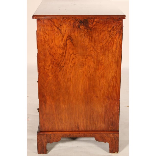 George I Style Burl Walnut Bachelor's Chest For Sale - Image 4 of 14