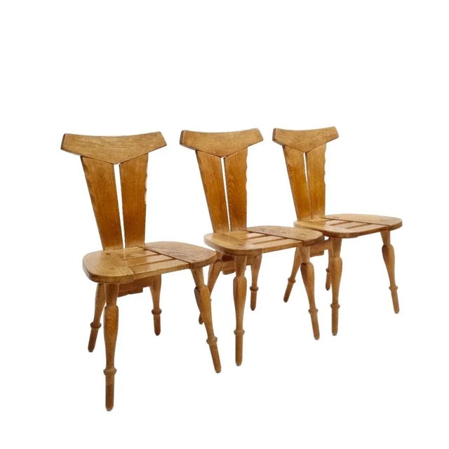 Brutalist Cafe Dining Chairs, Belgium, 1960s, Set of 3 For Sale - Image 10 of 10