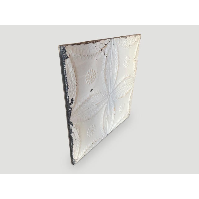 Industrial Antique Tin Ceiling Remnant For Sale - Image 3 of 5