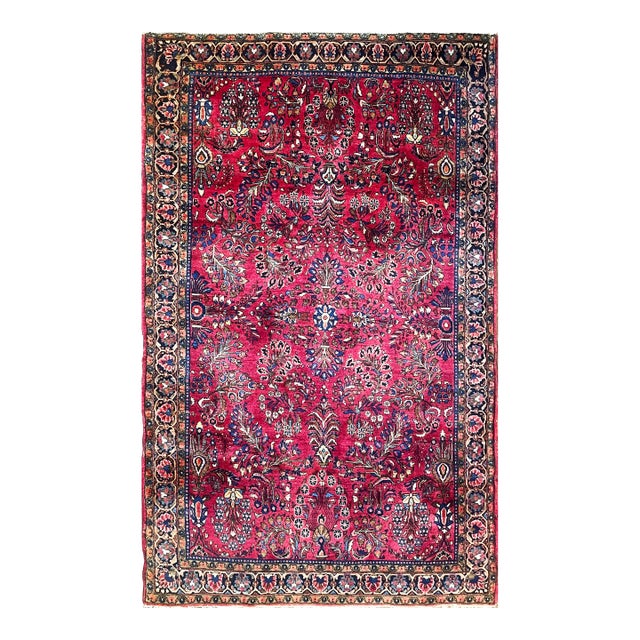 Antique Persian Sarouk Rug For Sale