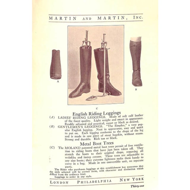 "Martin & Martin, Inc. Makers and Importers of High Grade Saddlery and Leather Goods" 1920 For Sale - Image 10 of 18