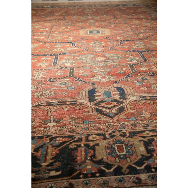 Old New House Antique Heriz Carpet - 12' x 14'8" For Sale - Image 4 of 12