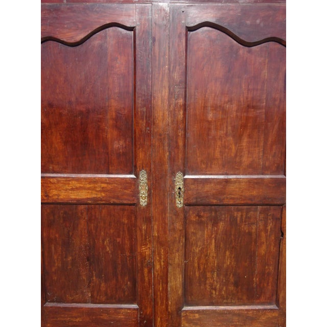 Brown 19th Century Louis Philippe Walnut Wardrobe For Sale - Image 8 of 18