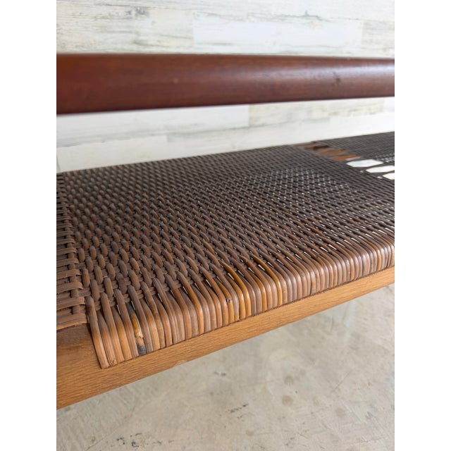 Hans Wegner Mid-Century Modern Teak and Cane Coffee Table by Hans J. Wegner for Andreas Tuck For Sale - Image 4 of 10