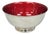 Vintage Mid Century Modern Reed & Barton 104 Silver Plated Red Enamel Bowl For Sale