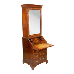 George I Walnut Bureau Bookcase