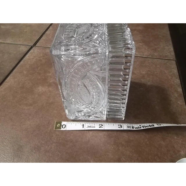 Mid 20th Century Vintage Cut Crystal Box Ashtray For Sale - Image 5 of 11