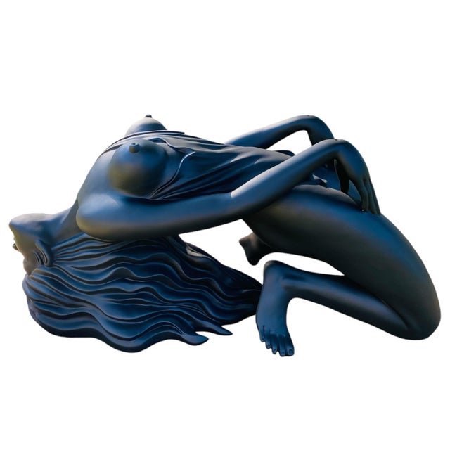 1980’s Postmodern Figural Sculptural Glass Top Coffee Table For Sale - Image 4 of 8