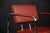 Red Set of Scandinavian Bauhaus Model EJ 8 Armchairs in Chrome and Red Leather by Torben Skov for Erik Jørgensen Møbelfabrik, 1990 For Sale - Image 8 of 18