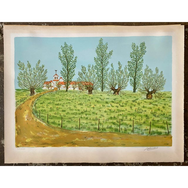 Maurice Loirand (1922-2008) French or European country landscape. Pencil signed lower right and numbered lower left 260 of...
