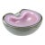 Murano Vintage Pink Gray Pulegoso Bubble Layers Italian Art Glass Mid Century Bowl Vide Poche For Sale