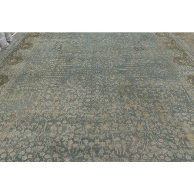 Traditional Oversized Antique 20th Century Indo-Persian Rug With Floral Vinery - Rug & Kilim For Sale - Image 3 of 11
