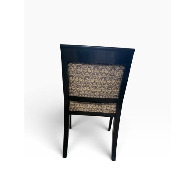 Traditional Pair of Elegant Black & Gold Accent Chairs, Vintage – Traditional Style For Sale - Image 3 of 6