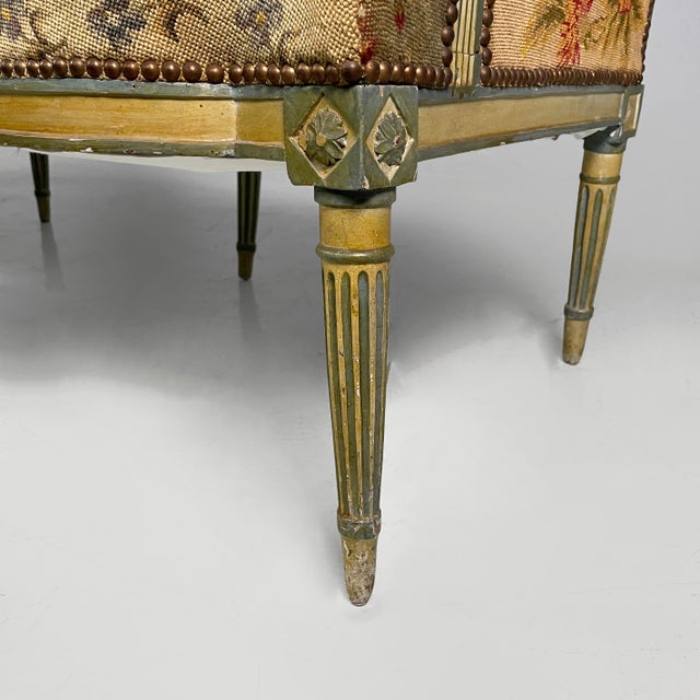 Italian Bench in Wood and Fabric, 1800s For Sale - Image 17 of 18