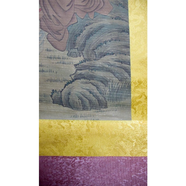 Wood Early 20th Century Chinese Garden Scroll For Sale - Image 7 of 10