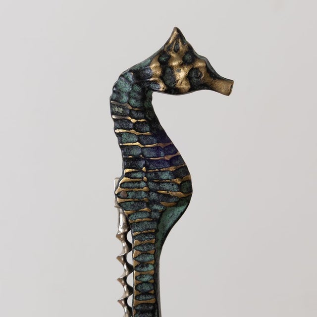 1950s French Brass Seahorse Bottle Opener For Sale - Image 4 of 8