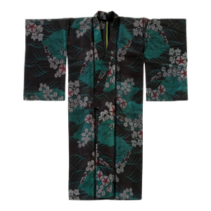 Early 20th Century Japanese Summer Asa Hitoe Weft Ikat Kimono Provenance