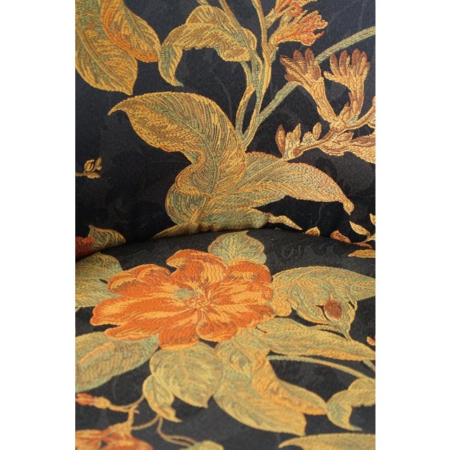 Mid-Century Swedish Pine Stump Chair / Kubstol with Floral Upholstery, 1960s For Sale - Image 9 of 18